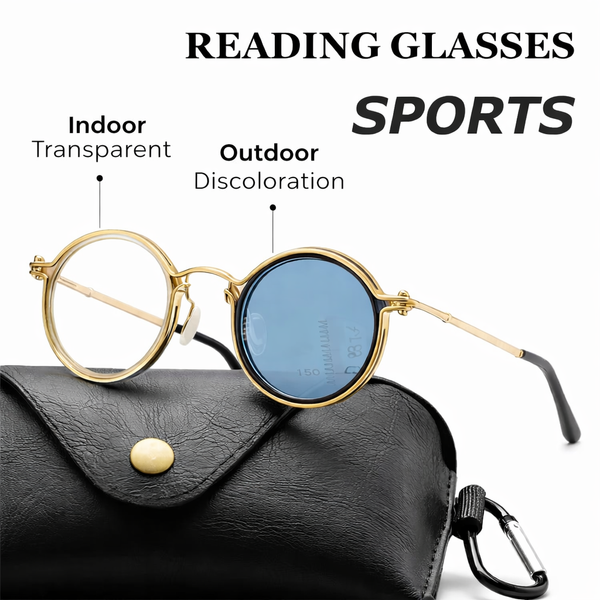2026 New Ultralight Multifocal Photochromic Progressive Reading Glasses with Blue Light Protection