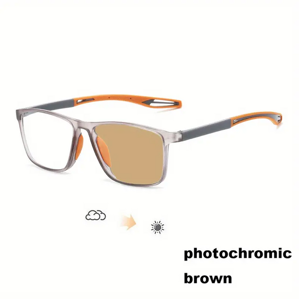 2026 New Sports Sun Reading Ultralight Photochromic Reading Glasses