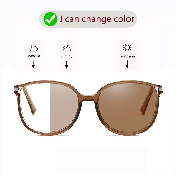 2026 New Women's Large Frame Photochromic Reading Glasses