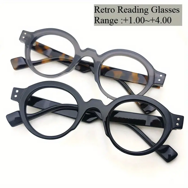 2026 Retro Oversized Round Reading Glasses