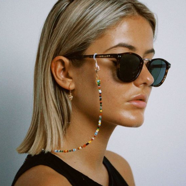 Handmade Rainbow Seed Bead Glasses Chain