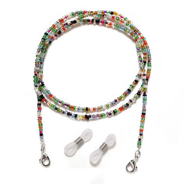 Handmade Rainbow Seed Bead Glasses Chain