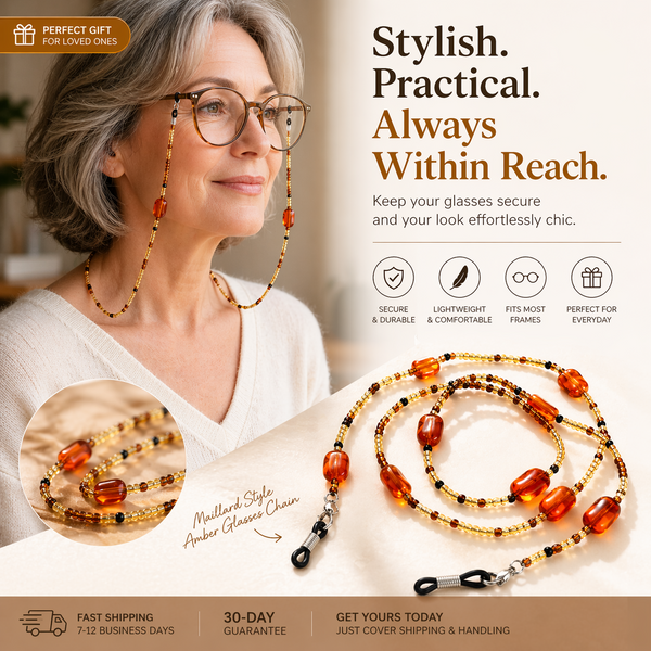 Maillard Style Amber Glasses Chain
