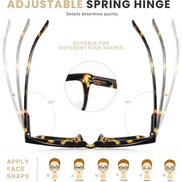 2026 New Square Tortoiseshell Reading Glasses