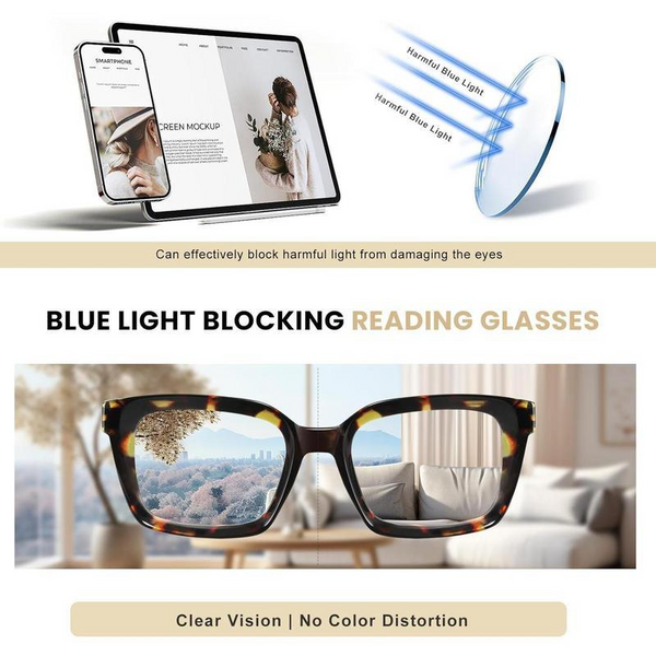 2026 New Square Tortoiseshell Reading Glasses