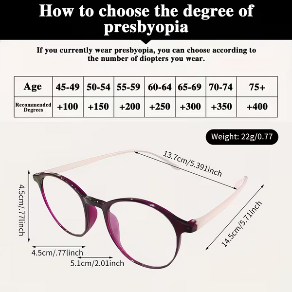 2026 Women's anti-blue light reading glasses